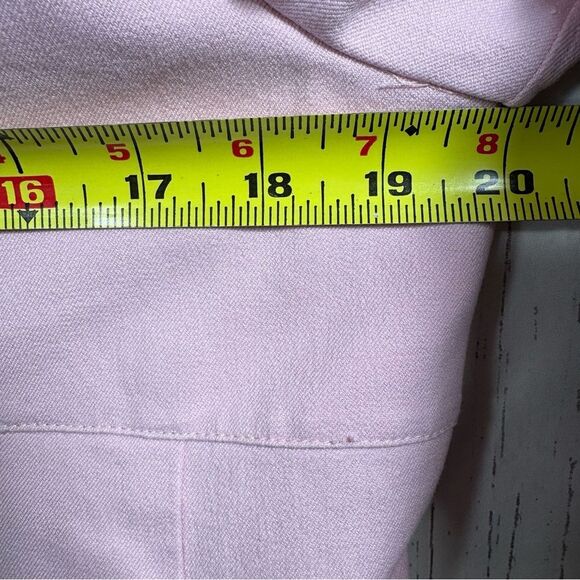 St John Sport By Marie Jacket Stretch Cotton Zipper Gold Detail Soft Pink Pocket - Picture 14 of 15